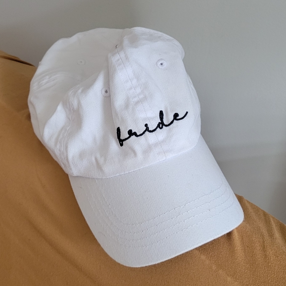 Bride hat white bridal wedding cap